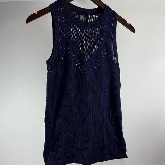 Athleta Navy Mesh Tank Top - Picture 1 of 7